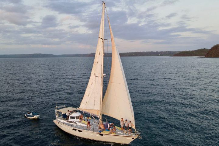a small boat in a body of water