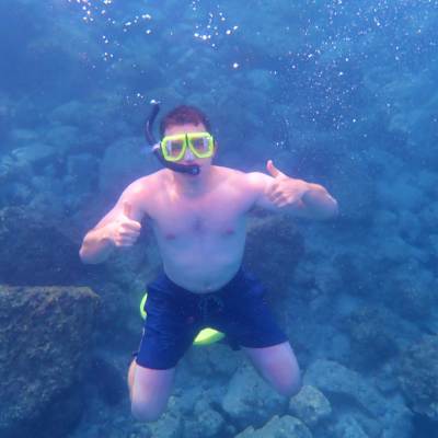 snorkeler underwater