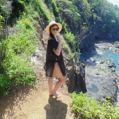 woman on mountain top