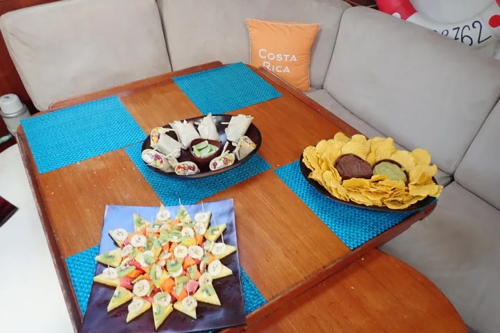 a cake sitting on top of a wooden table