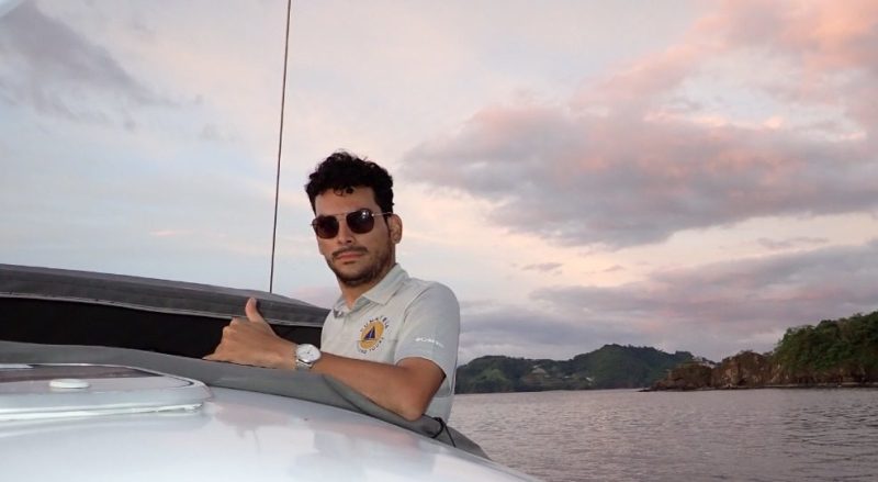 Josue a man in a boat on a body of water