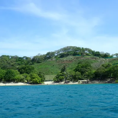 an island in the middle of a body of water