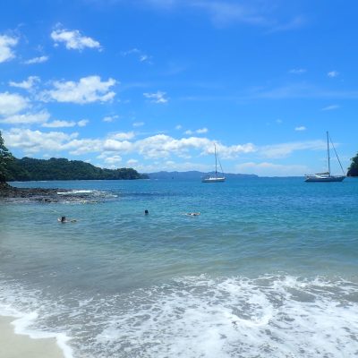 a body of water next to the ocean